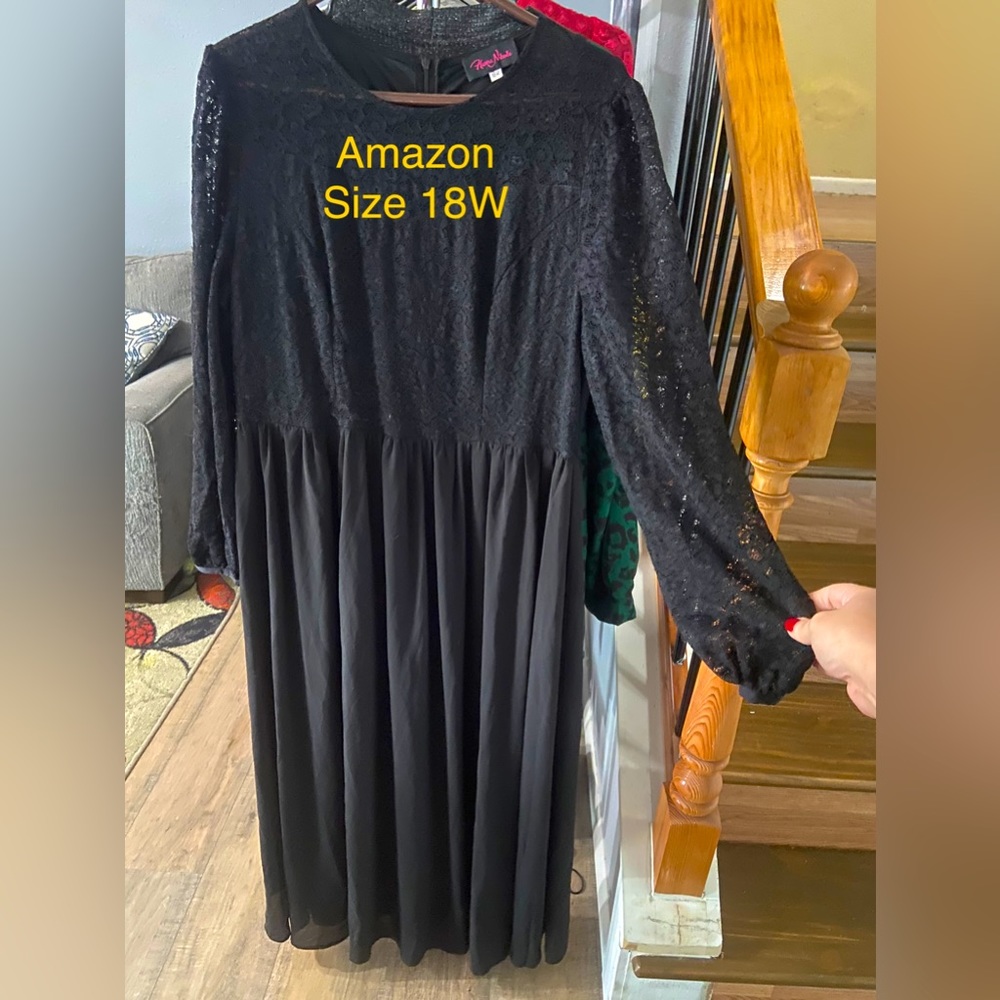 Black formal dress from Amazon size 18W